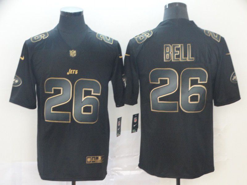 Men New York Jets #26 Bell Nike Vapor Limited Black Golden NFL Jerseys->chicago bears->NFL Jersey